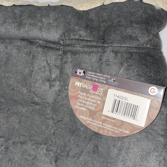 PETRAGEOUS Vest For Pet dog With Fleece Inside With Pocket, Gray, Large - Picture 7 of 10